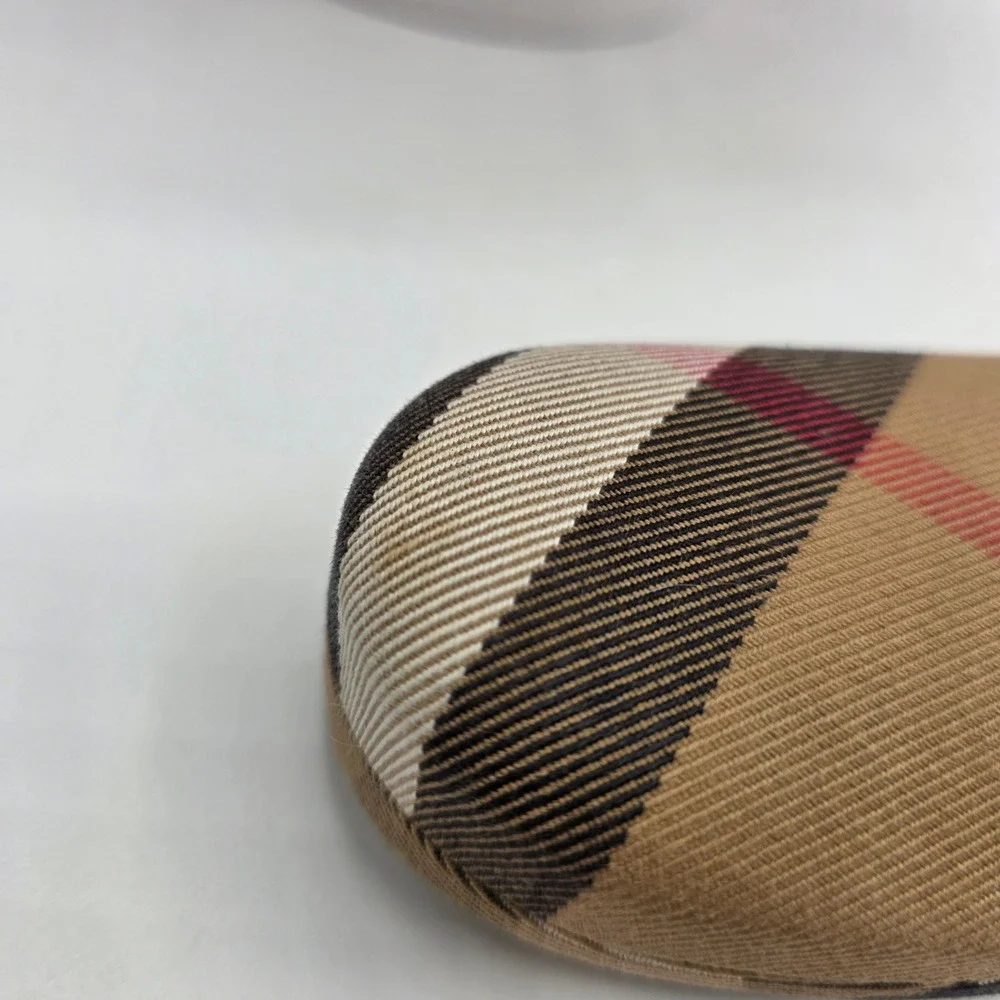 Burberry‎ Nova Check Hard Shell Sunglass Eyeglass Case Beige Black Made Italy